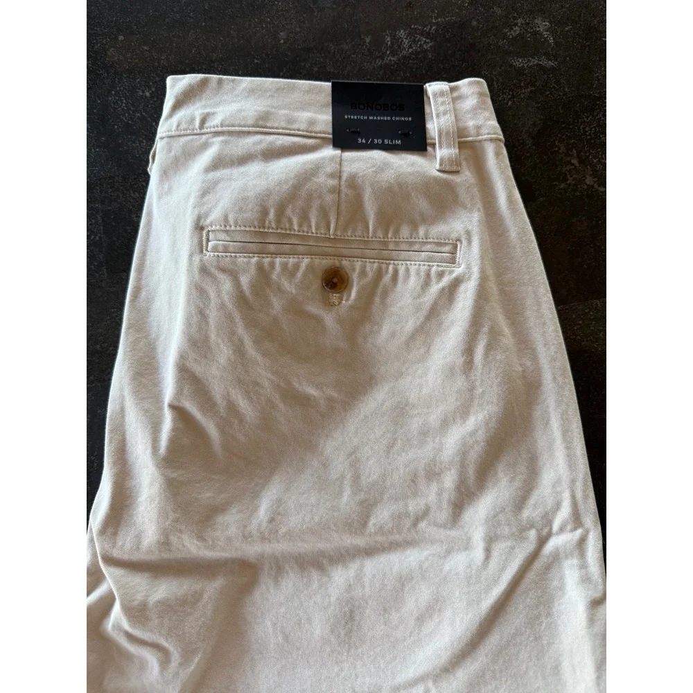 Bonobos Mens Stretch Washed Slim Fit Chinos Oat Milk Beige Pant 34x30 New
Preppy - Picture 9 of 9